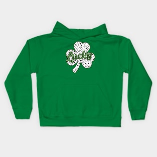 St Patrick Day, Clover, Lucky Clover, Faux Sequins Patricks Day Kids Hoodie